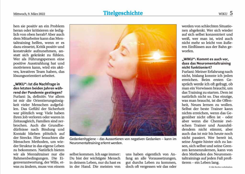 Neuromentaltraining, Mentaltraining, Krisen meistern